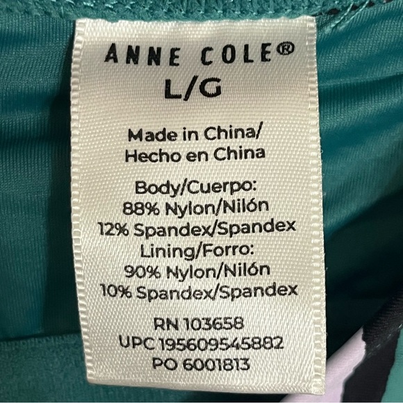 Women’s Anne Cole Tankini Top Tropical Print Cross Straps Size Large - Picture 4 of 12